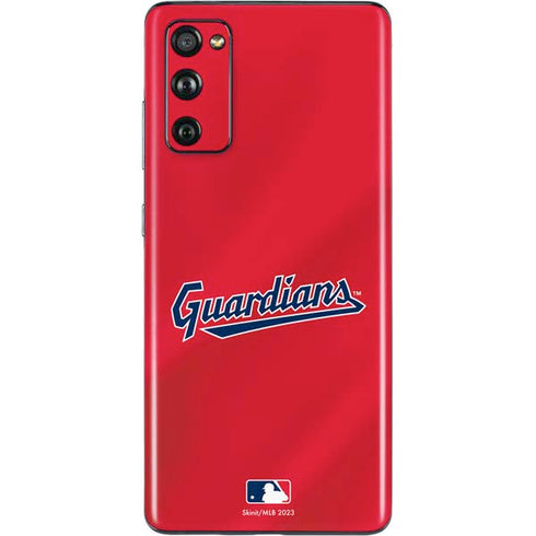 MLB Cleveland Guardians Alternate Road Jersey Galaxy S20 Fan Edition Skin