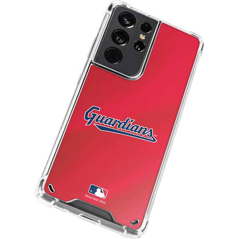 MLB Cleveland Guardians Alternate Road Jersey Galaxy S21 Ultra 5G Clear Case