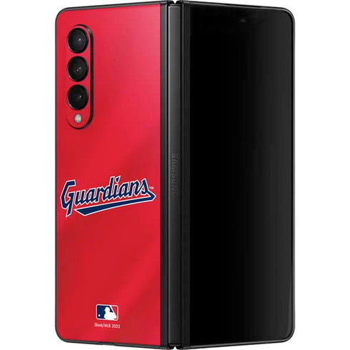 MLB Cleveland Guardians Alternate Road Jersey Galaxy Z Fold3 5G Skin
