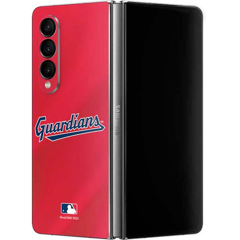 MLB Cleveland Guardians Alternate Road Jersey Galaxy Z Fold4 5G Skin