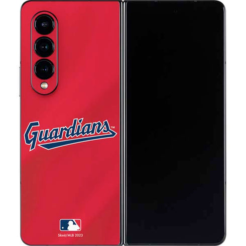 MLB Cleveland Guardians Alternate Road Jersey Galaxy Z Fold4 5G Skin