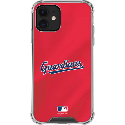 MLB Cleveland Guardians Alternate Road Jersey iPhone 12 Clear Case