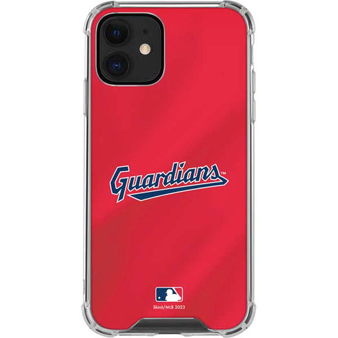 MLB Cleveland Guardians Alternate Road Jersey iPhone 12 Mini Clear Case
