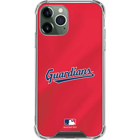 MLB Cleveland Guardians Alternate Road Jersey iPhone 12 Pro Clear Case
