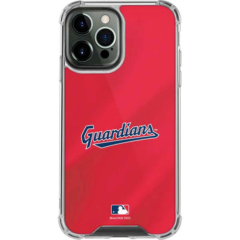 MLB Cleveland Guardians Alternate Road Jersey iPhone 13 Pro Max Clear Case