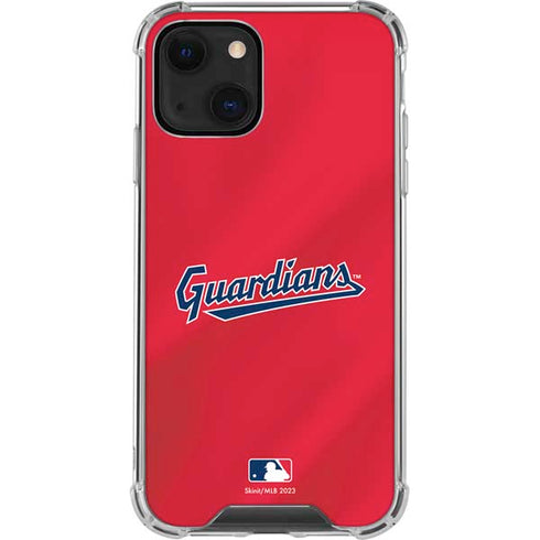 MLB Cleveland Guardians Alternate Road Jersey iPhone 14 Plus Clear Case