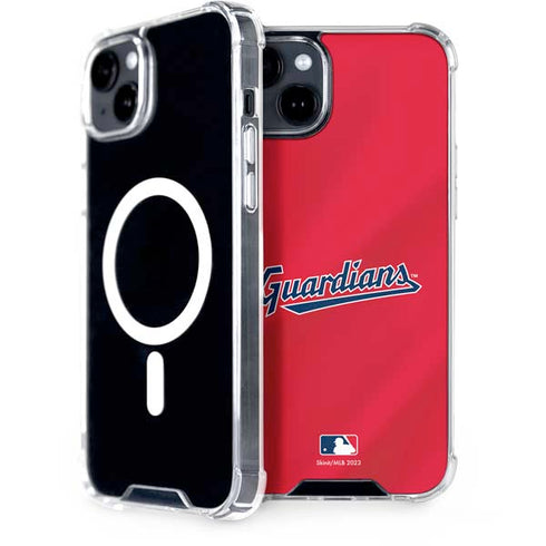 MLB Cleveland Guardians Alternate Road Jersey iPhone 15 Plus MagSafe Case