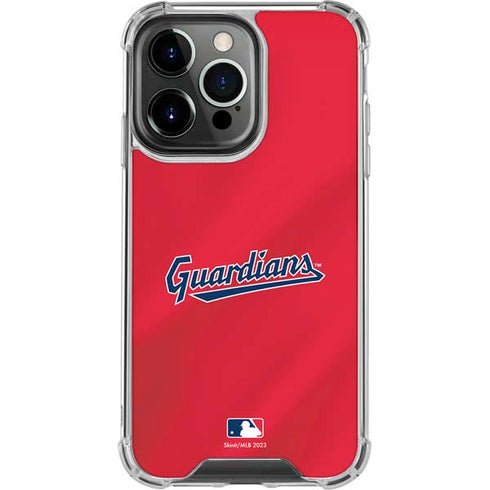 MLB Cleveland Guardians Alternate Road Jersey iPhone 15 Pro Clear Case