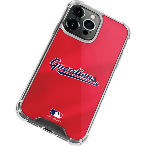 MLB Cleveland Guardians Alternate Road Jersey iPhone 14 Pro Clear Case