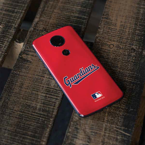 MLB Cleveland Guardians Alternate Road Jersey Moto E5 Plus Skin