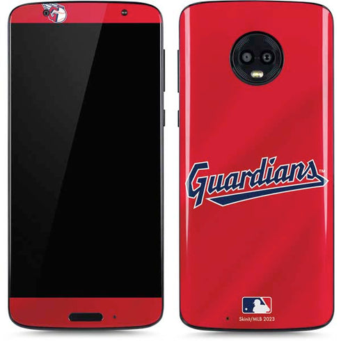 MLB Cleveland Guardians Alternate Road Jersey Moto G6 Skin