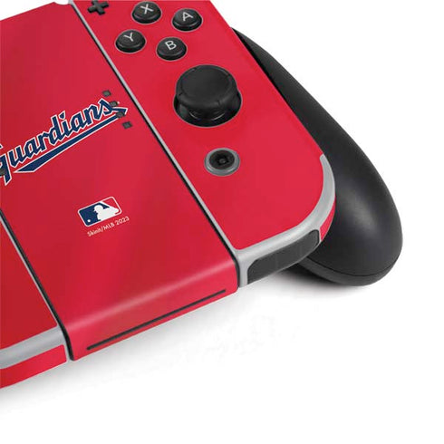 MLB Cleveland Guardians Alternate Road Jersey Nintendo Switch OLED (2021) Skin