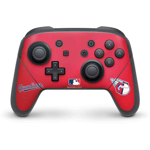 MLB Cleveland Guardians Alternate Road Jersey Nintendo Switch Pro Controller Skin