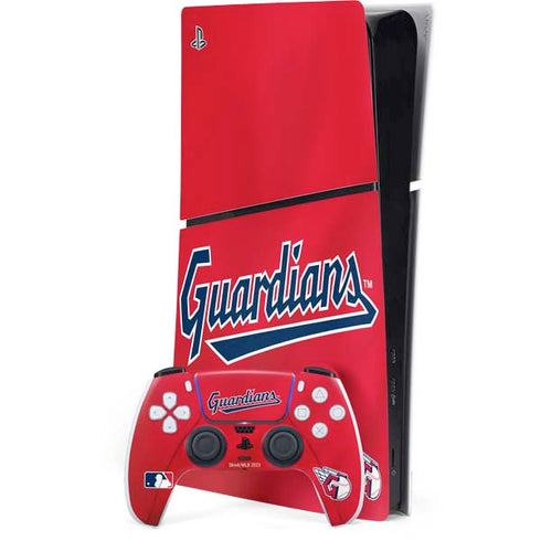 MLB Cleveland Guardians Alternate Road Jersey PS5 Slim Digital Edition Console Skin