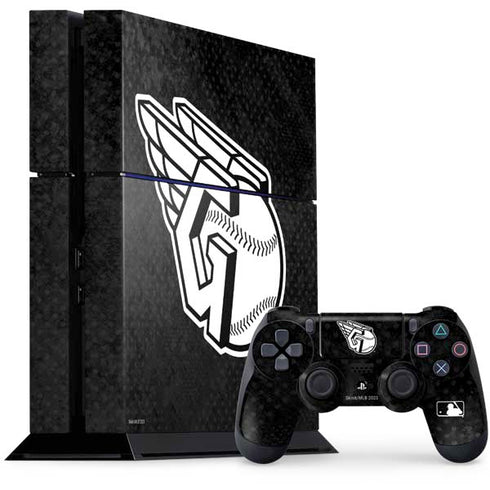 MLB Cleveland Guardians Dark Wash PS4 Console and Controller Bundle Skin