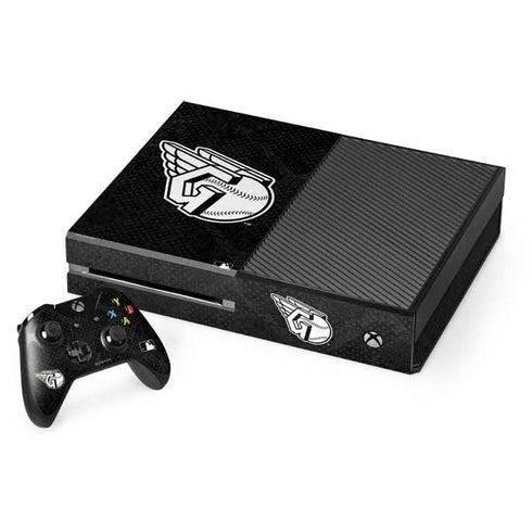 MLB Cleveland Guardians Dark Wash Xbox One Console and Controller Bundle Skin