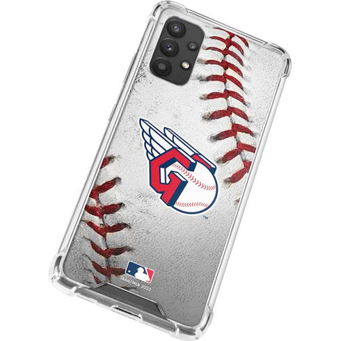 MLB Cleveland Guardians Game Ball Galaxy A32 5G Clear Case