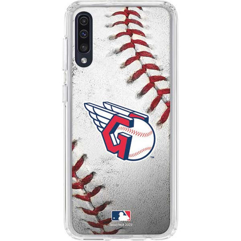 MLB Cleveland Guardians Game Ball Galaxy A50 Clear Case