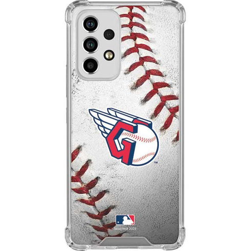 MLB Cleveland Guardians Game Ball Galaxy A53 5G Clear Case