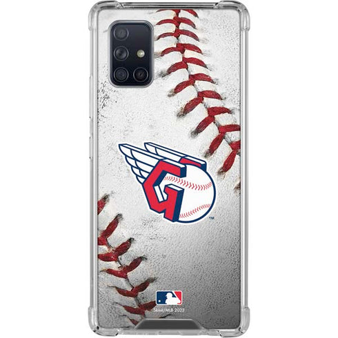 MLB Cleveland Guardians Game Ball Galaxy A71 5G Clear Case