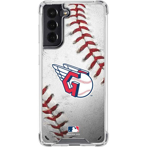 MLB Cleveland Guardians Game Ball Galaxy S21 5G Clear Case