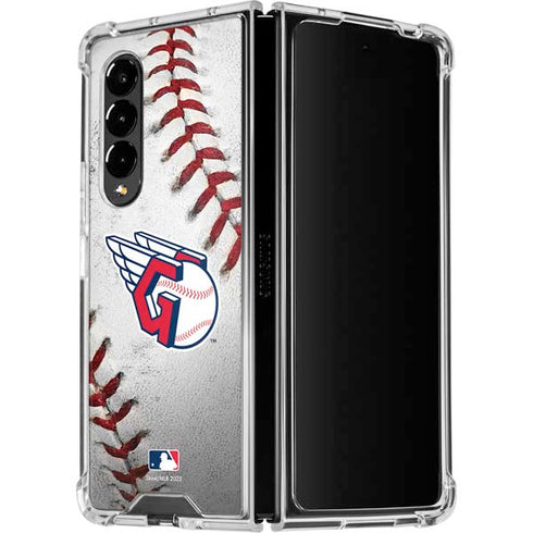 MLB Cleveland Guardians Game Ball Galaxy Z Fold4 5G Clear Case