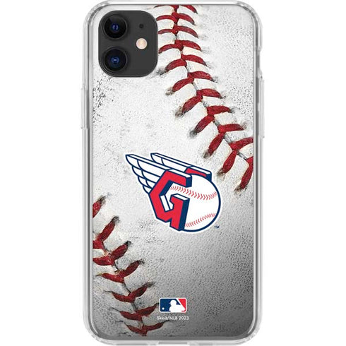 MLB Cleveland Guardians Game Ball iPhone 11 Clear Case