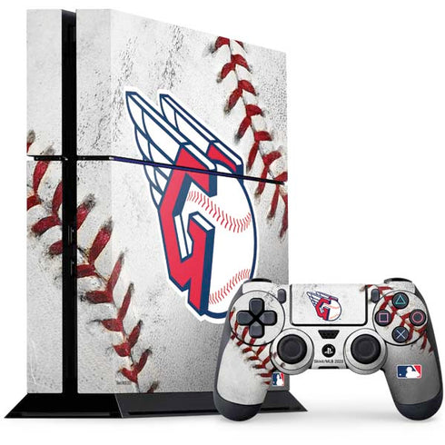 MLB Cleveland Guardians Game Ball PS4 Console and Controller Bundle Skin