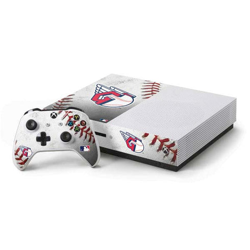 MLB Cleveland Guardians Game Ball Xbox One S Console and Controller Bundle Skin