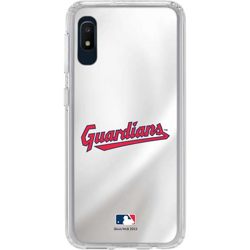 MLB Cleveland Guardians Home Jersey Galaxy A10e Clear Case