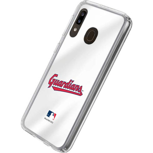 MLB Cleveland Guardians Home Jersey Galaxy A20 Clear Case