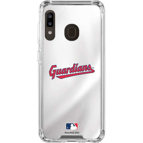 MLB Cleveland Guardians Home Jersey Galaxy A30 Clear Case