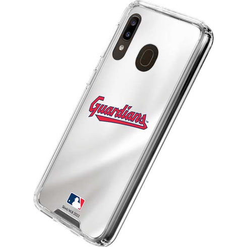 MLB Cleveland Guardians Home Jersey Galaxy A30 Clear Case