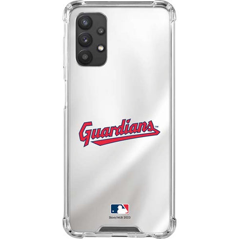 MLB Cleveland Guardians Home Jersey Galaxy A32 5G Clear Case
