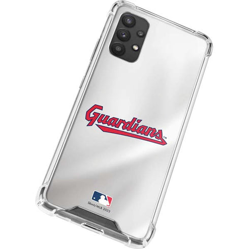MLB Cleveland Guardians Home Jersey Galaxy A32 5G Clear Case