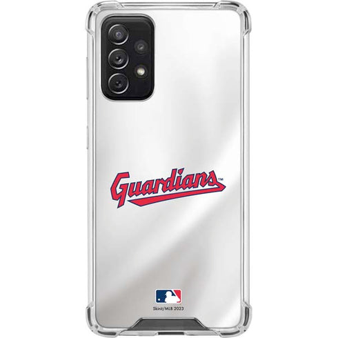 MLB Cleveland Guardians Home Jersey Galaxy A72 5G Clear Case