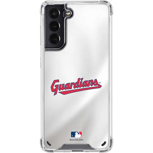 MLB Cleveland Guardians Home Jersey Galaxy S21 5G Clear Case