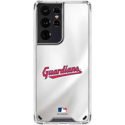 MLB Cleveland Guardians Home Jersey Galaxy S21 Ultra 5G Clear Case