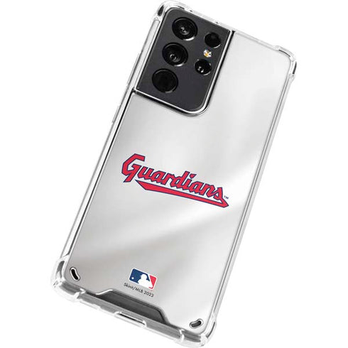 MLB Cleveland Guardians Home Jersey Galaxy S21 Ultra 5G Clear Case