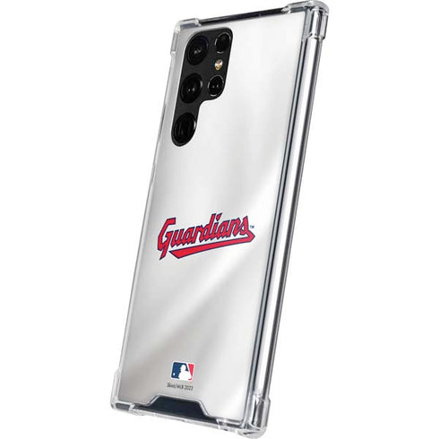 MLB Cleveland Guardians Home Jersey Galaxy S22 Ultra Clear Case
