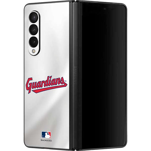 MLB Cleveland Guardians Home Jersey Galaxy Z Fold3 5G Skin