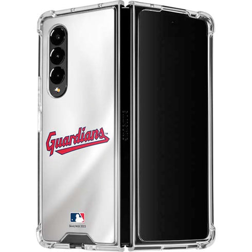 MLB Cleveland Guardians Home Jersey Galaxy Z Fold4 5G Clear Case