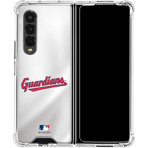 MLB Cleveland Guardians Home Jersey Galaxy Z Fold4 5G Clear Case