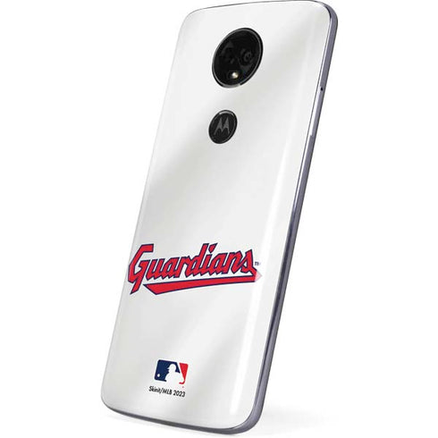 MLB Cleveland Guardians Home Jersey Moto E5 Plus Skin