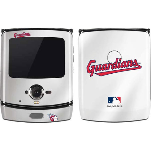 MLB Cleveland Guardians Home Jersey Motorola RAZR Skin