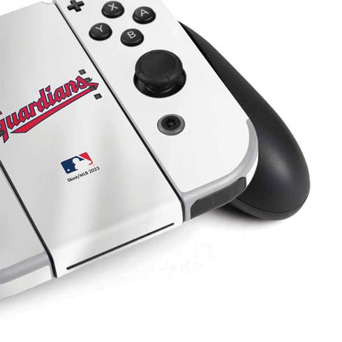 MLB Cleveland Guardians Home Jersey Nintendo Switch OLED (2021) Skin