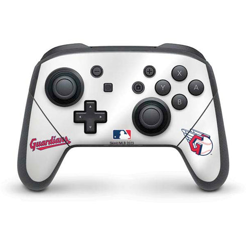 MLB Cleveland Guardians Home Jersey Nintendo Switch Pro Controller Skin