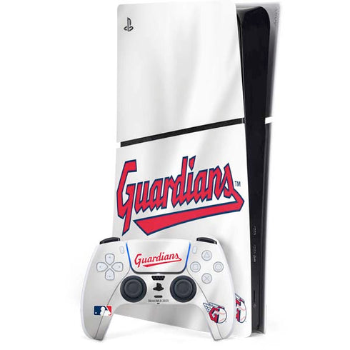 MLB Cleveland Guardians Home Jersey PS5 Slim Digital Edition Console Skin