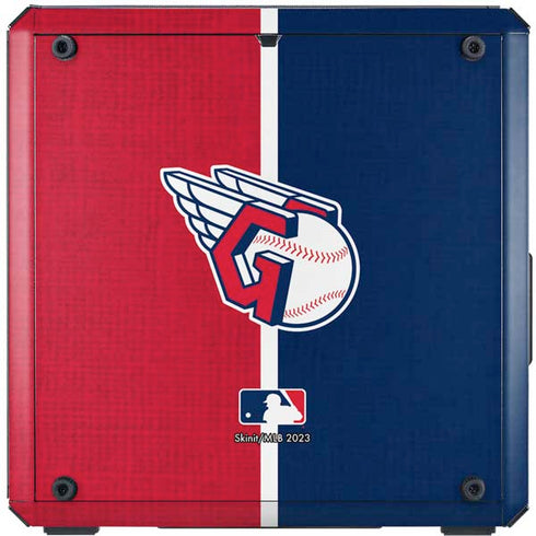 MLB Cleveland Guardians Split Cooler Master MasterBox Q300L Mini Tower Skin