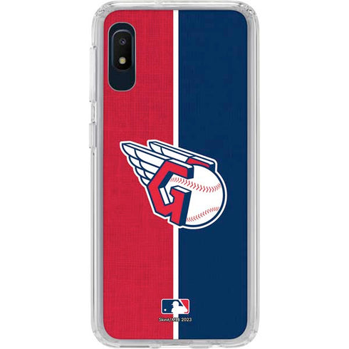 MLB Cleveland Guardians Split Galaxy A10e Clear Case